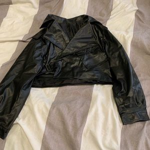Cropped Leather Jacket